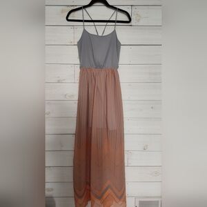 Freebird Gray Maxi Sundress with Spaghetti Straps